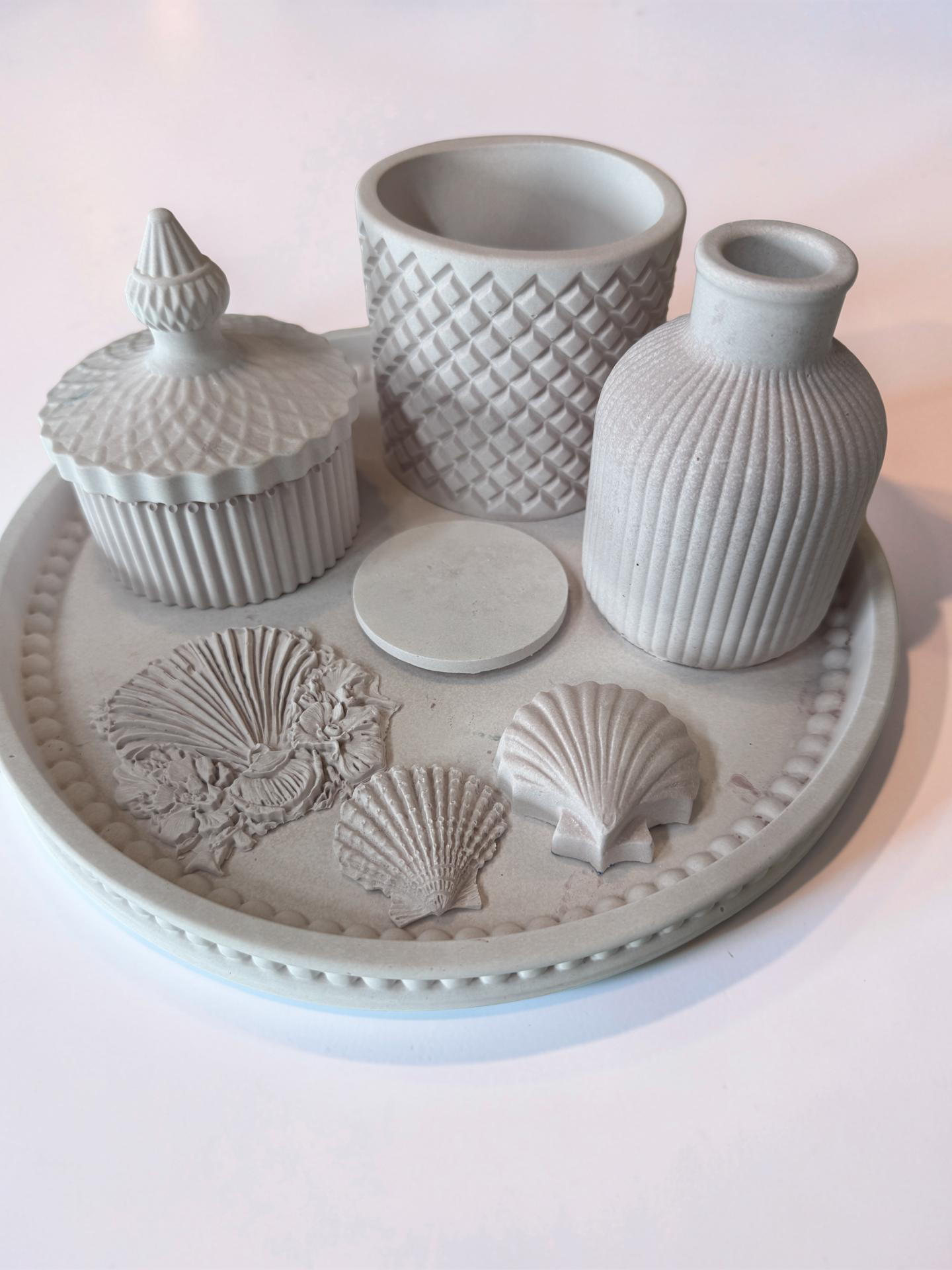 Coastal Shell Tray Set