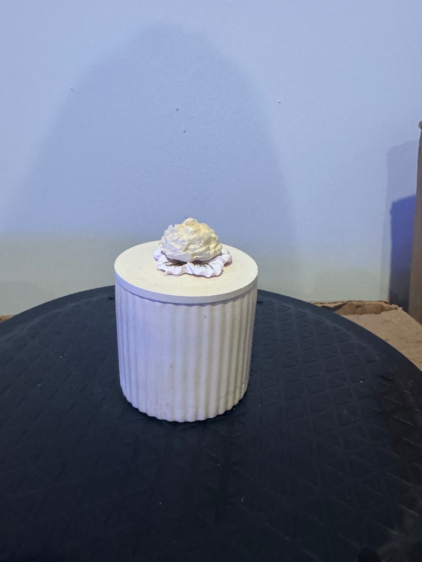 Fluted Ivory Trinket Box