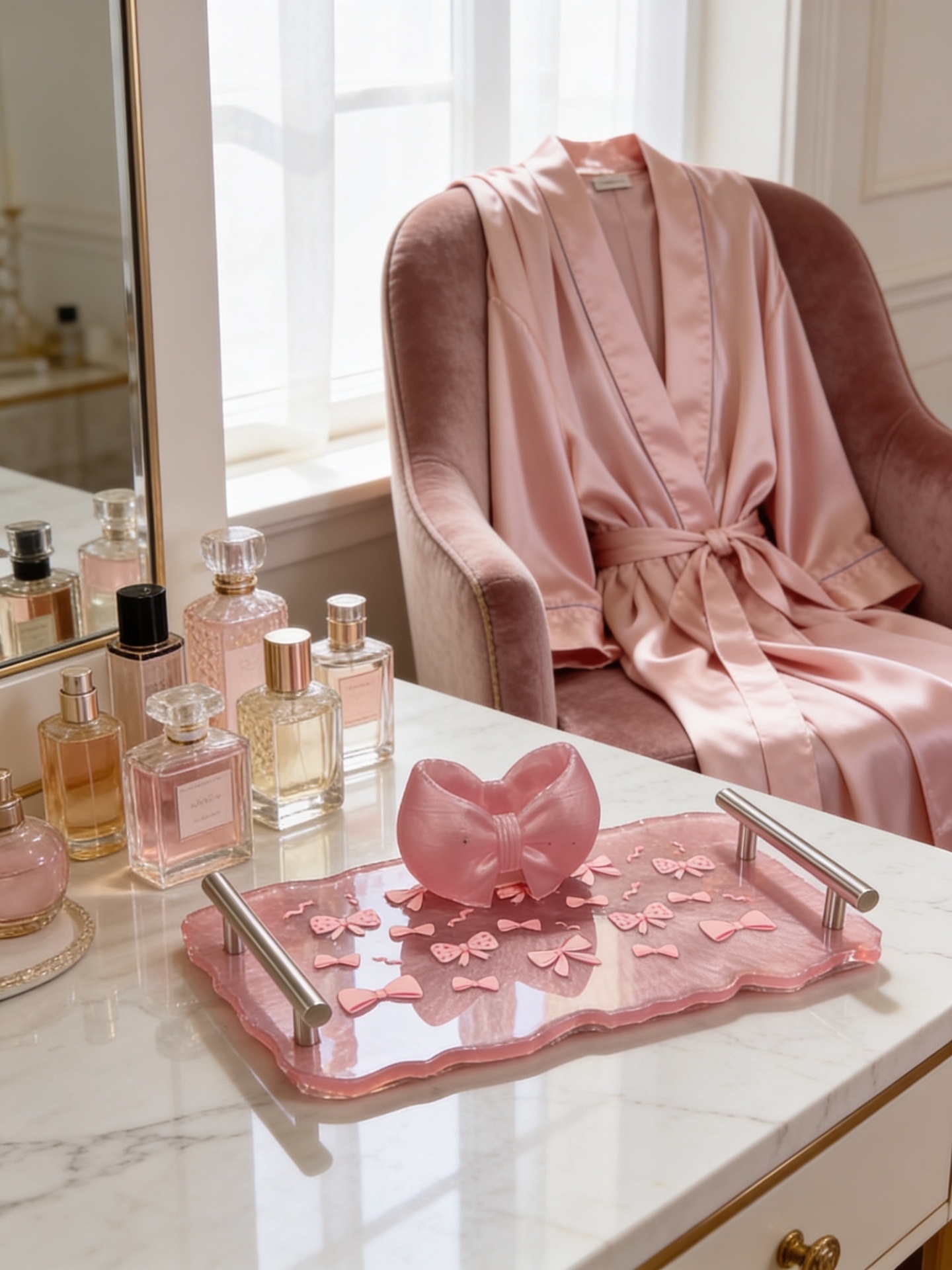 Blush Bow Tray